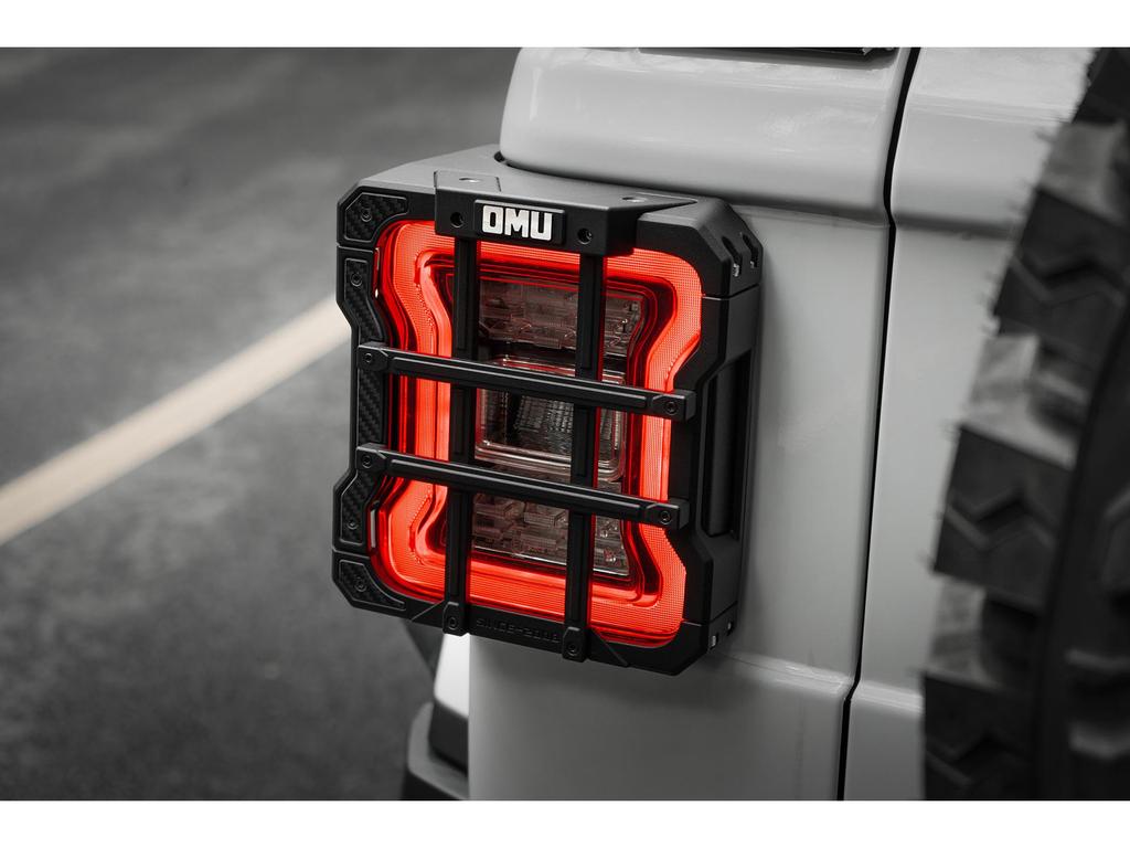 JL Wrangler Rear Taillight Protective Frame Shell - OMU Modified Brake Light Cover