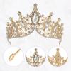 VOCOSTE Crown Tiara for Hair Gold and White Women, Princess, Bride, Wedding, Party, Cosplay, Accessory,