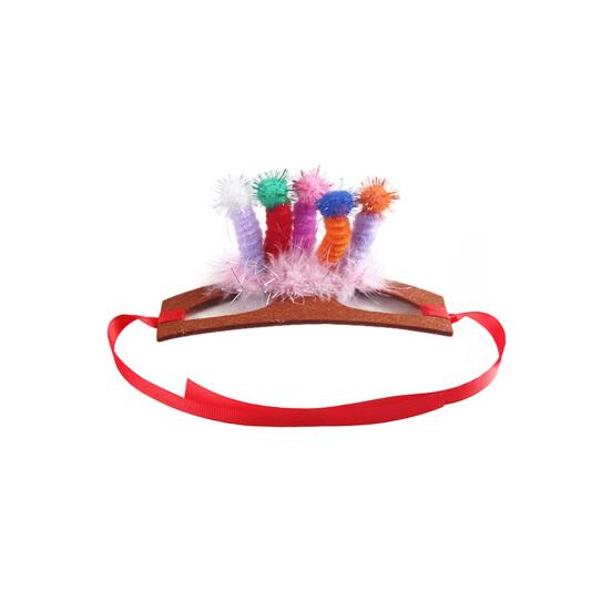 Pet Halloween Hair Accessories for Dogs Cats Furry Twisted Spring Headband Kitten Puppy Cosplay Costume for Halloween Christmas Party Photo Props