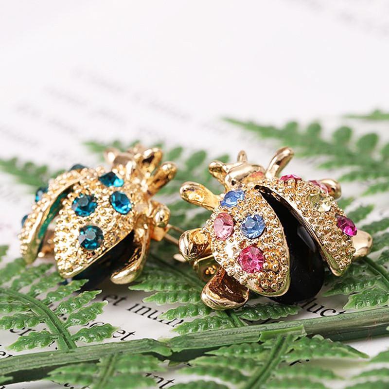 Cartoon Insect Brooch For Women And Men With Sparkling Alloy Finish Spring