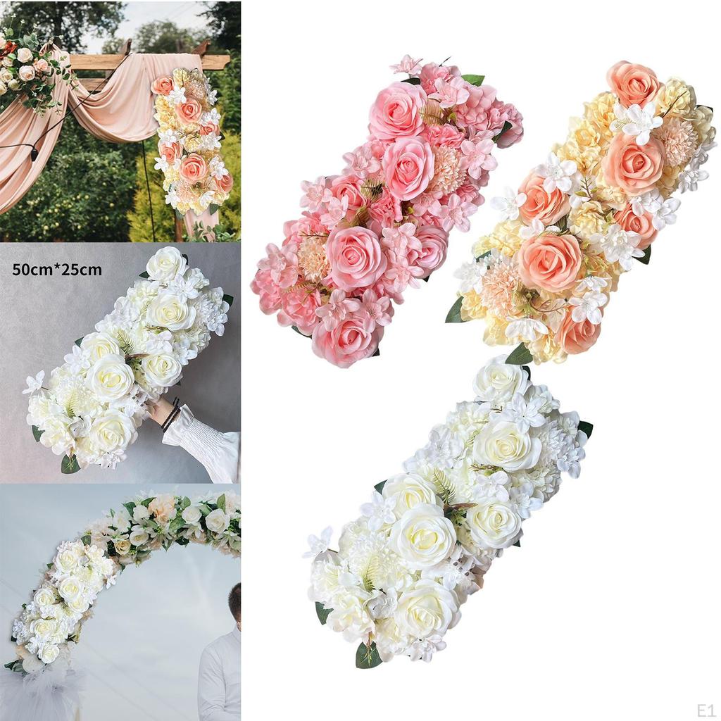 Panels, Wedding Road Cited Flowers Floral Backdrop Artificial for Party Ceremony Decor