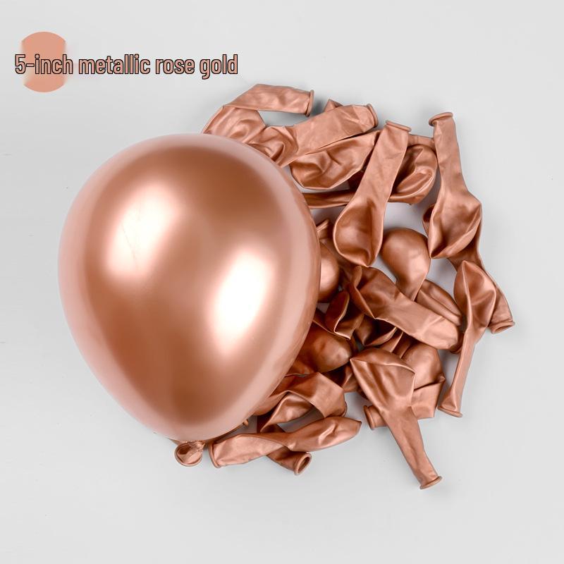 100-Pack 5-Inch Odorless Metal Balloons for Kids' Decor, Weddings, and First Birthday Parties