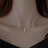 2023 Damen Schlüsselbeinkette mit Kreuz: Einfacher Kupfer-Choker mit Nischen-Design