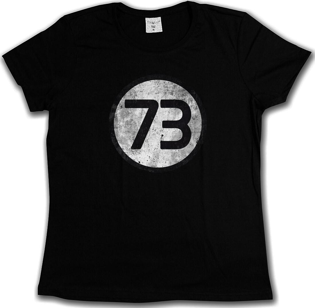 BLACK NUMBER 73 THE BIG BANG VINTAGE THEORY LOGO T-SHIRT Sheldon Number Cooper- XXXL