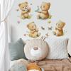 Cartoon Cute Bear Stickers for Children's Bedroom Living Room Home Wall Background Beautification and Decoration