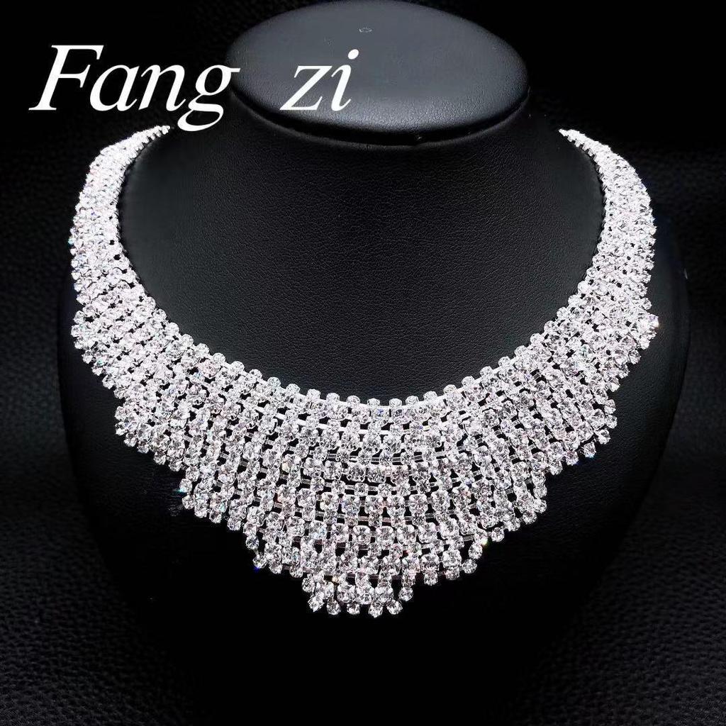 Retro European & American Gem Choker Necklace for Weddings & Banquets