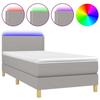 Maison Exclusive - Sommier à lattes de lit avec matelas et LED Gris clair 90x200cm
