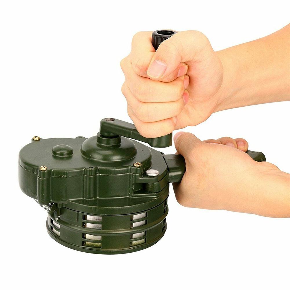 Hand Crank Siren Portable Manual Operated Metal Alarm 110dB Handheld Fire Alarm Air Raid Siren Horn for Home