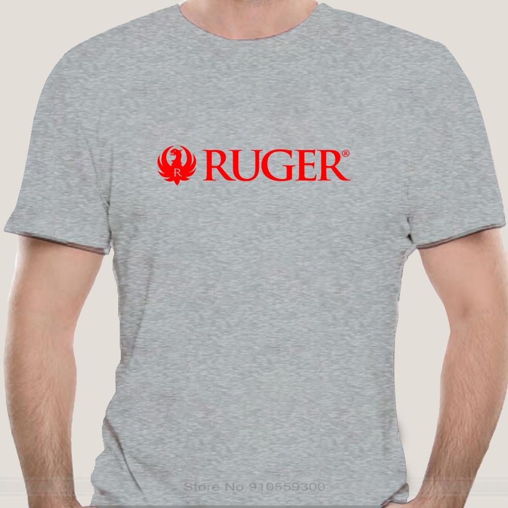 

Ruger Script Red Chest Logo T Shirt 2nd Amendment Pro Gun Rights Rifle Pistol male brand teeshirt men summer cotton t shirt 4XL