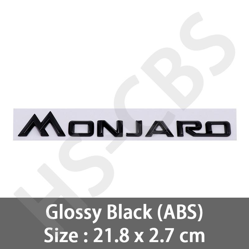 1Pcs 3D ABS MONJARO Letter Logo Auto Tailgate Emblem Monjaro Car Rear Trunk Badge Side Fender Decal Car Styling Auto Accessories