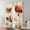 Set Of 2 Plane Printing Print Curtains Floral Elegance Versatile Durable Polyester Without Rod Festive Use Living Room Made Area Window Treatment