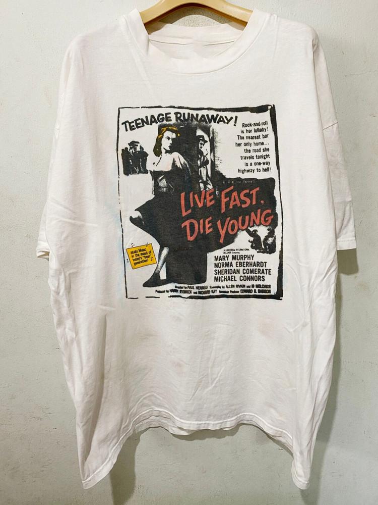 Футболка для подростка-беглеца Live Fast Die Young, унисекс, с коротким рукавом, унисекс футболка XXXL