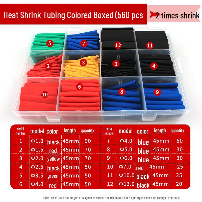 Heat Shrink Tube Insulation Sleeve for DIY Wiring and Cable Protection, Flame Retardant