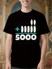 Religiöses Grafik-T-Shirt - 2 Fische 5 Brote 5000 Auserwählte Gegen den Strom - Schwarz mit Blauem Kreuz
