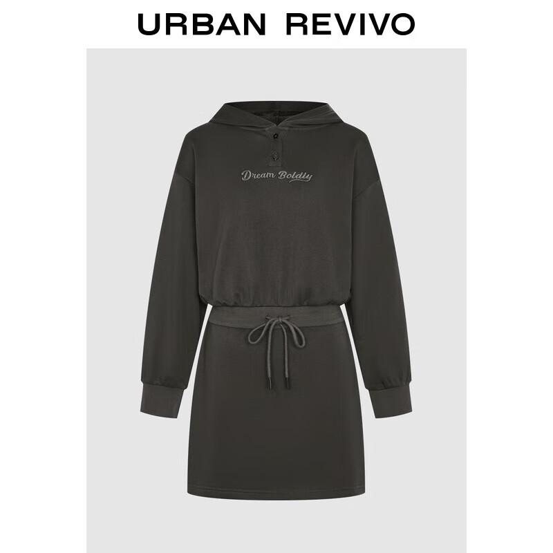 

UR Women s Hooded Casual Embroidered Patchwork Dress S