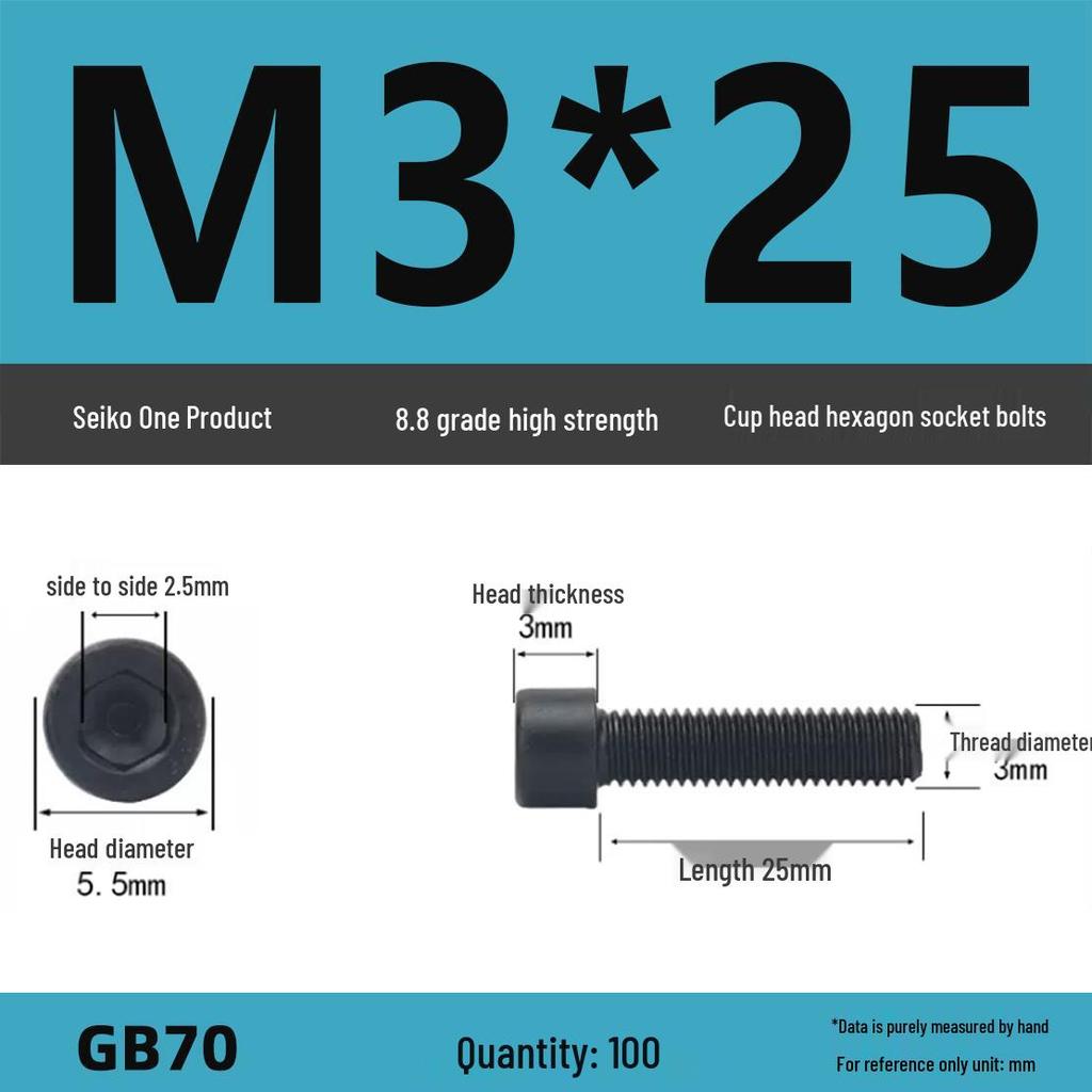 8.8 High-Strength Socket Head Cap Screw Bolt (M4-M16)