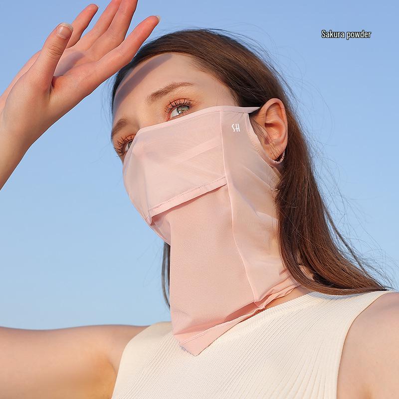 Women's Breathable Summer Sunscreen Face Mask - Anti-UV, Mosquito-Proof, Ideal for Outdoor and Golf