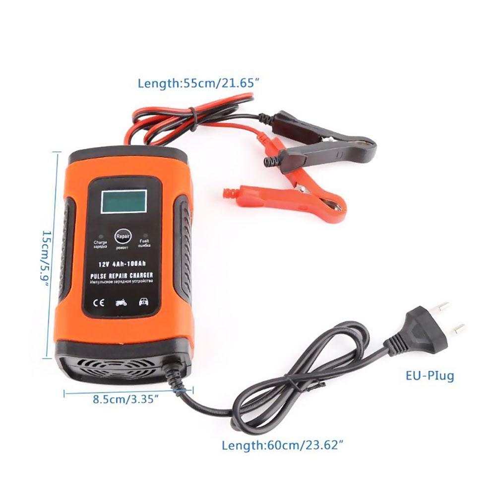 12V Automatic Intelligent Pulse Repair Battery Charger LCD AGM Gel Wet   Acid Battery Charger