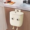 Kitchen Trash Can Trash Bin With Lid Cute Waste Basket With Eyes And Legs Decoration For Wall Under Sink Bedroom RV Bathroom