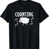 Compter les Moutons Top Drôle pour Pyjama T-shirt Amusant Vêtement de Nuit T-shirt