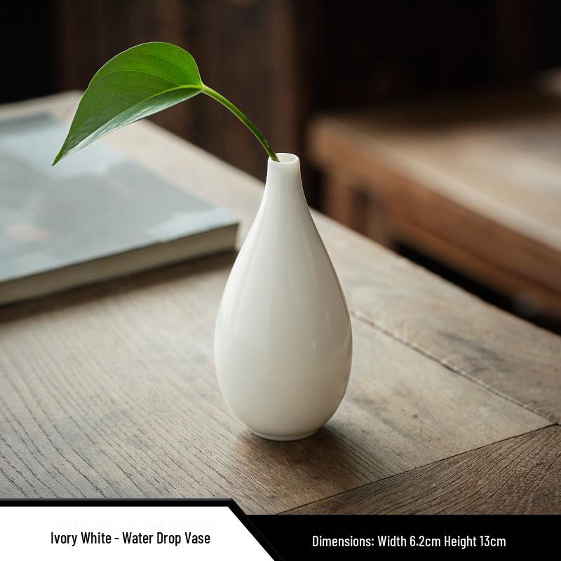 Elegant Ceramic Guanyin Vase: Zen-Inspired Shoulder Vase for Flowers and Ornaments