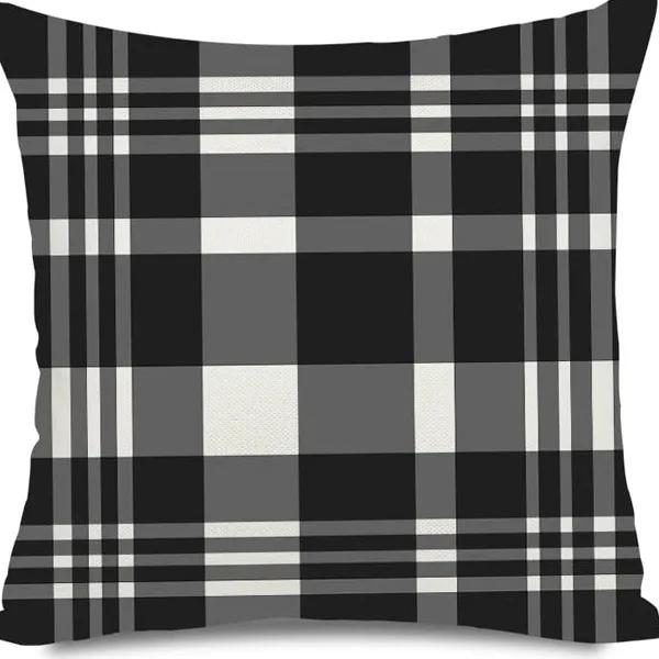 Merry Christmas Decor Cushion Cover 45x45 cm Pillow CaseCartoon Reindeer Santa Claus Printed Throw Pillowcase Linen Pillow Cover