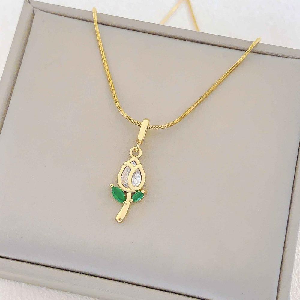 Necklace Women Do Not Fade Summer Small Cute Temperament Titanium Steel Necklace Versatile High-end Jewelry Simple Collarbone Chain