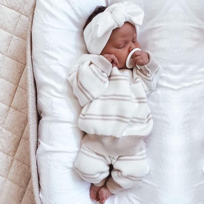 Trendy gestrickter Babypullover-Anzug für Herbst/Frühling