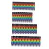100/150Pcs For 2-3mm Wire 1.5mm², 2.5mm², 4mm², 6mm² Wire Number Box Cable Marker Colourful C-Type Marker Number Tag Label