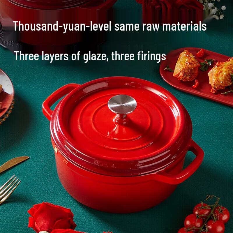 COOKER KING 24cm Non-stick Cast Iron Stew Pot