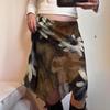 Sweet Fresh Mesh Print Slimming Waist Skirt for Women – Hip-Hugging European & American Style