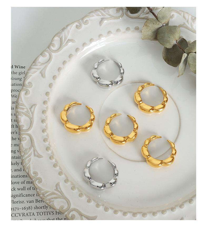 New Chinese Rice Bead Open Ring: Light Luxury Design, Colorfast Titanium Steel, Unique Temperament Finger Ring for Women