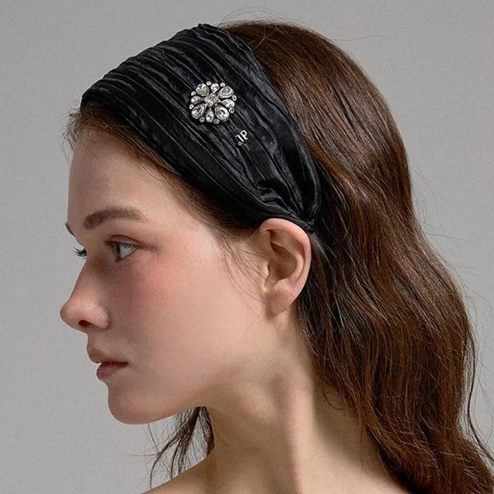 Deco Pleated Hairband JP-24-397HB beige