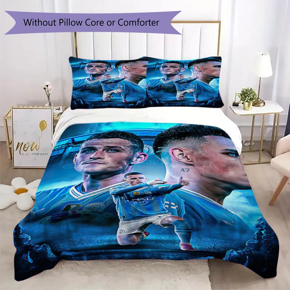 Manchester City F.C. English professional footballer Phil Foden Home Decoration Soft Bedding Down Pillowcase Duvet Cover (without core) K2