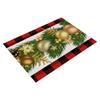 Christmas Dining Mat, Restaurant Atmosphere Decoration, Table Mat, Linen Printed Insulation Mat, Western Style Mat