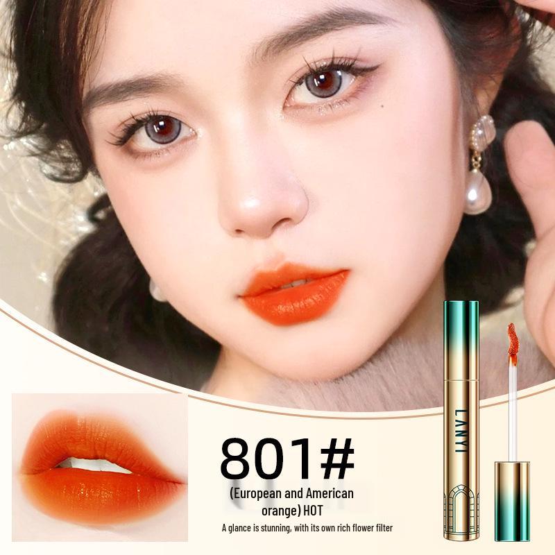 Lan Yi Diary Non-Stick Lip Glaze: Long-lasting, Shiny, Non-Transfer, Nude Makeup for Radiant Skin