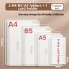 7-in-1 Document Storage Bag Waterproof Loose-leaf Zip File Bag Dustproof A4/A5/B5 Miscellaneous Storage Organizer Family Use