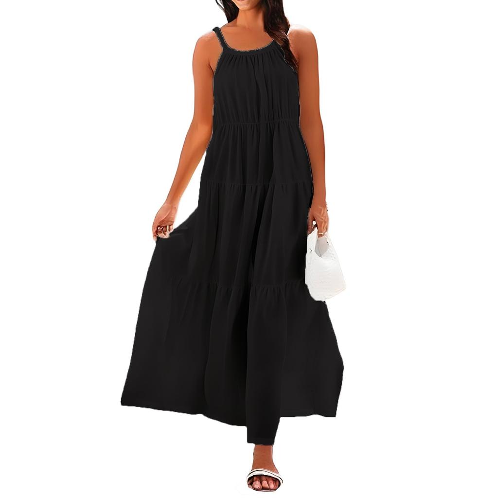 Vestido de Tirantes sin Mangas de Verano Casual para Mujer