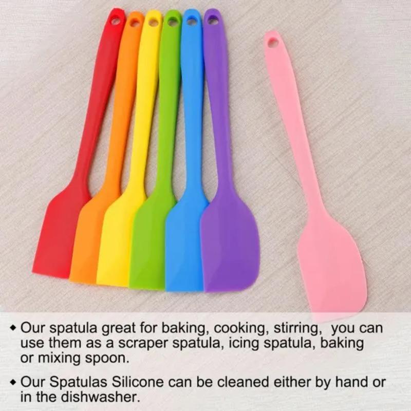 1PC Silicone Spatulas, Heat Resistant Rubber Spatula Non-Stick Cake Spatula Tool Spoon Spatula for Cooking, Baking