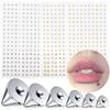 Acrylic Selfadhesive Waterproof Non Piercing Lip Nails Sticker Reusable Fake Lip Nail Eyebrow Nose Ring Body Belly Button Jewelr