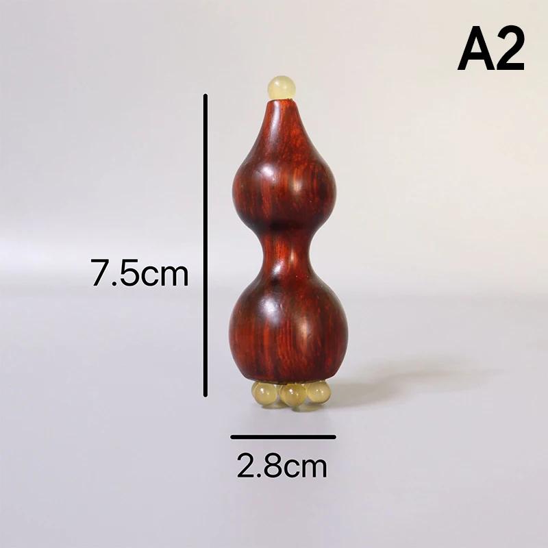 Facial Massager Point Massage Stick Calabash Shaped Brass Skincare Sandalwood Gua Sha Tool For Face And Eye Area