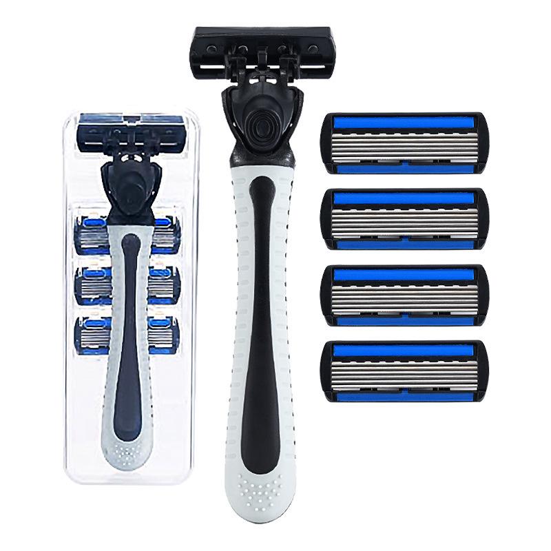 6-Layer Stainless Steel Manual Razor for Men & Women - Cross-Border Face and Hair Shaver