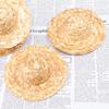 10 Stück 15 cm Künstlerische Mini-Strohhüte Bastelmaterial Dekorative Kleine Hüte für Bären Partyzubehör Handgemachtes DIY
