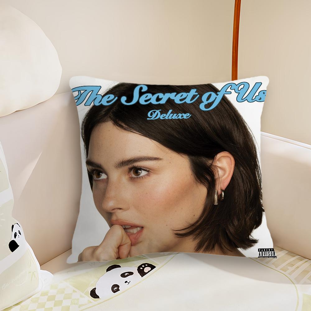 Singer Gracie Abrams cushion cover Pillow Case Plush Fabric Soft Double Sided Print Sofa Cushion Cover Throw Pillow Covers