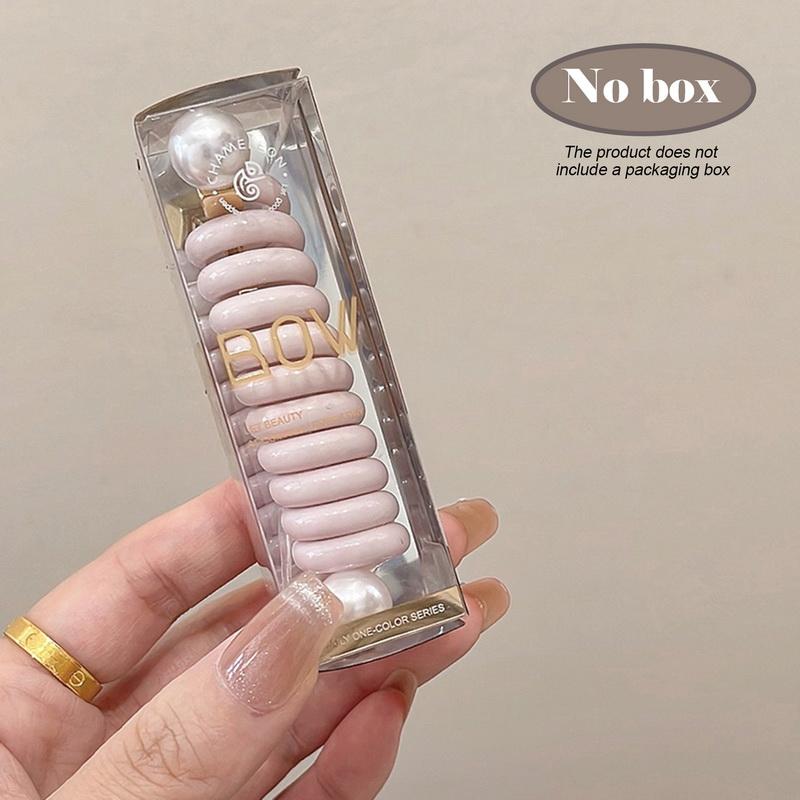 2024 New Summer Sweet Elastic Hair Bands Women Spiral Coil Telephone Wire Scrunchies Hair Ties Rope Ponytail Hair Accessories