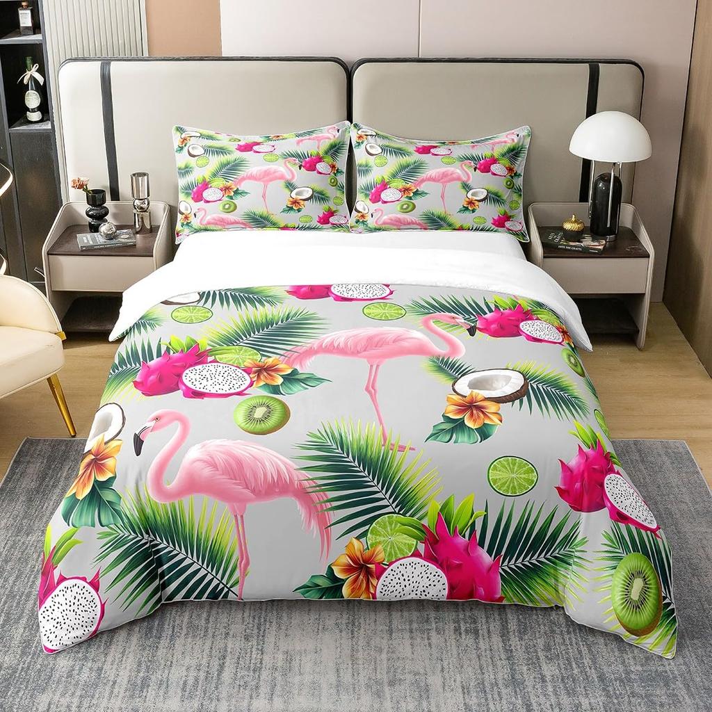Pitaya Dekbedovertrek Set Voor Kinderen Jongens Meisjes Queen King Lichtgewicht Sprei Cover Slaapkamer Decor Tropische Vruchten Print Beddengoed Set
