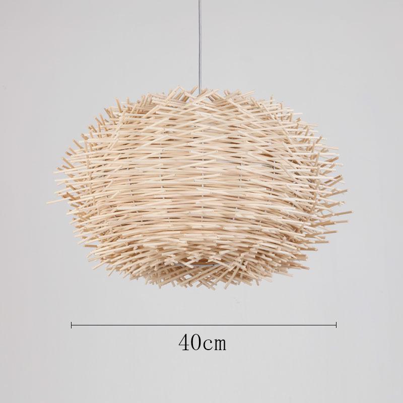 Bamboo Zen Pendant Light: Artistic Bamboo Weave Lantern for Tea Rooms and Tables