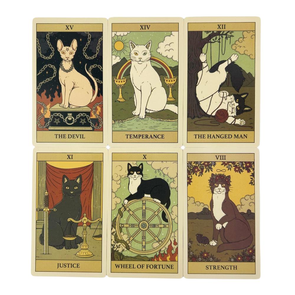 Cats Rule The Earth Tarot Cards Game For Beginners Fate Visions Divination Edition Oracke Playing Board Deck