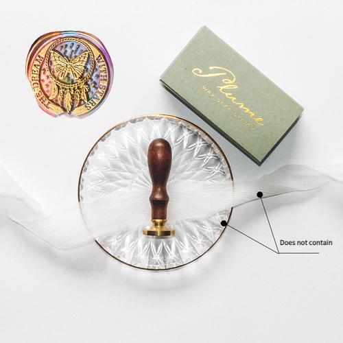 

Dreamcatcher Fire Lacquer Stamp Streamer Wooden Handle Set INS Handbook Wedding Envelope Sealing Tool Gift