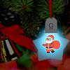 Light Up Hanging Ornaments Rechargeable DIY Acrylic Blank Pendant Charm with Rope for Festival Wedding Party Home Decor
